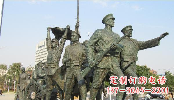 信阳纪念革命先烈的战士雕塑