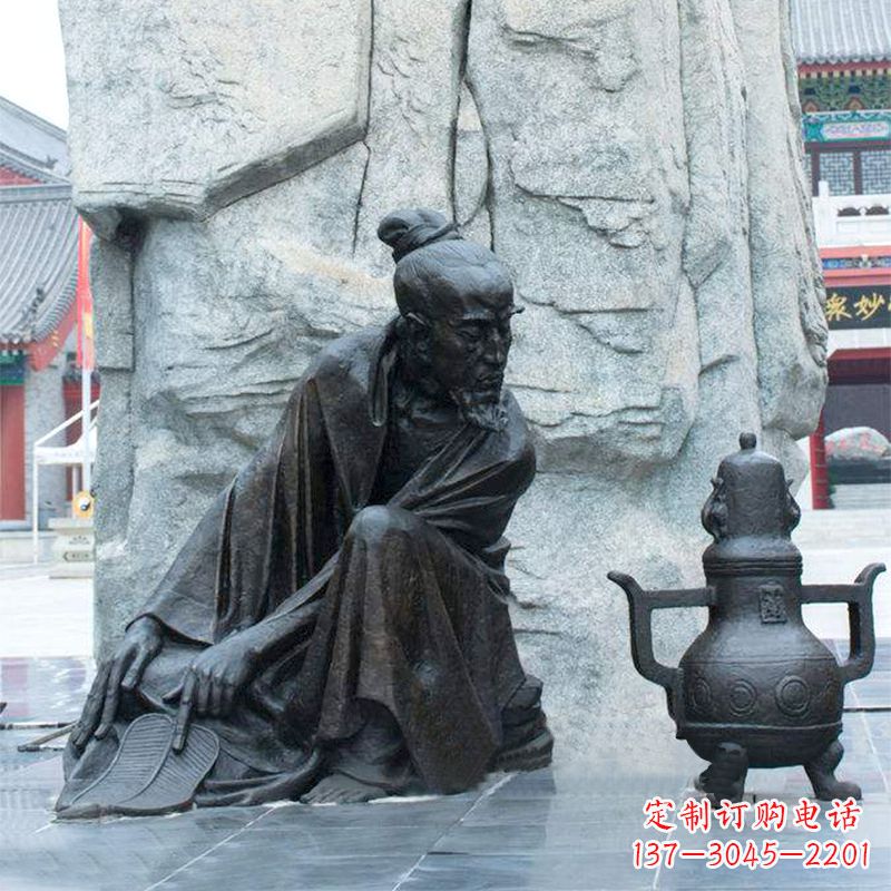信阳中国医史传承葛洪炼丹情景雕塑
