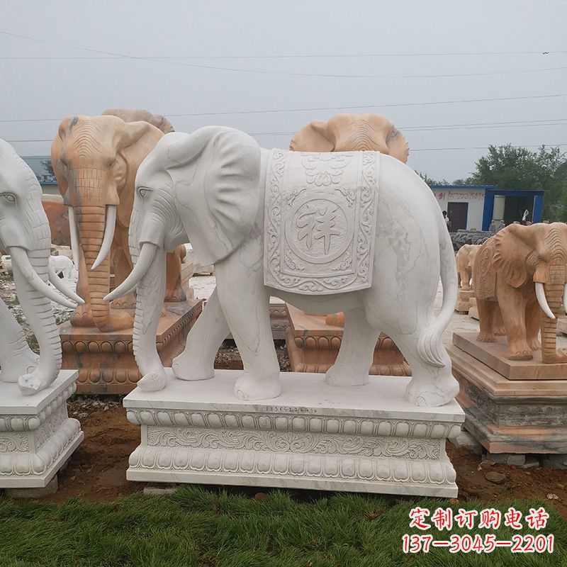 信阳个性石雕大象雕像