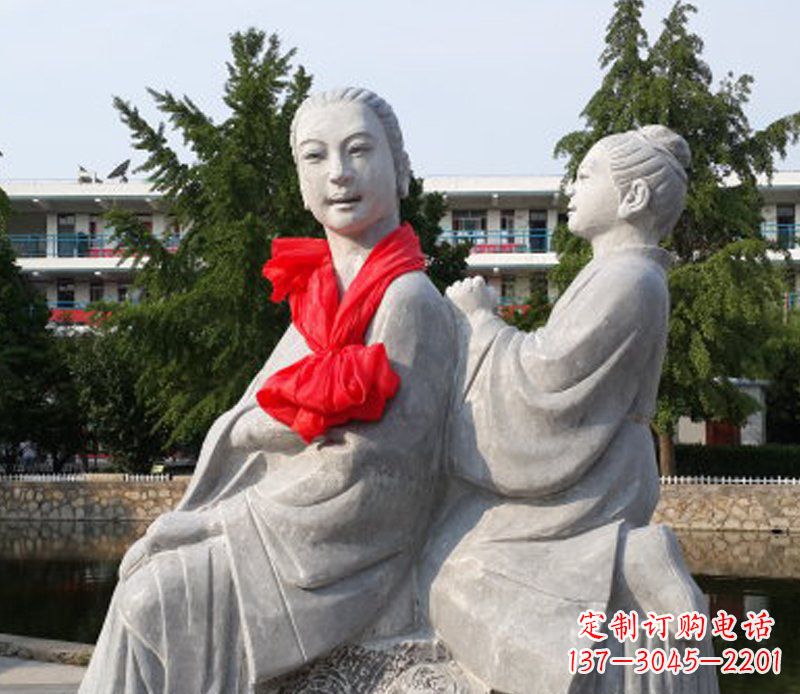 信阳爱与温柔——领雕”母亲”石雕景观装饰