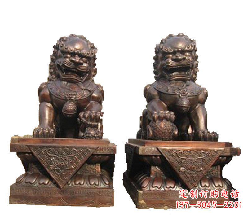 信阳公司汇丰狮子铜雕塑摆件 (2)