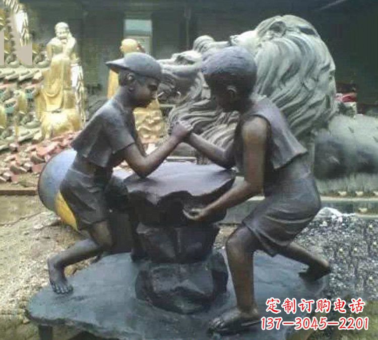 信阳非凡童趣,精致儿童铜雕