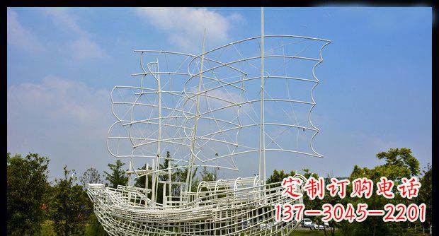 信阳唯美不锈钢帆船雕塑