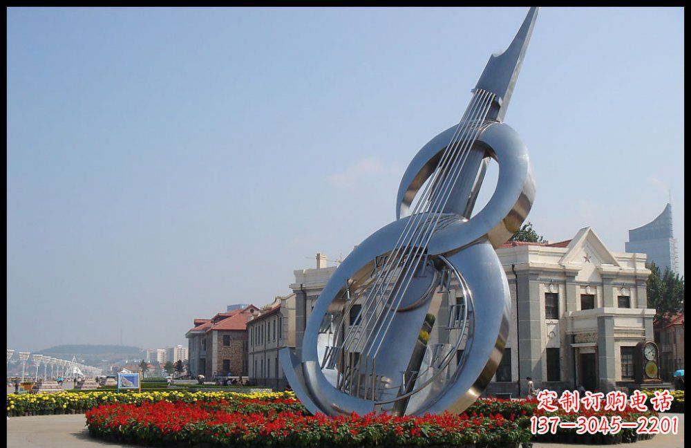 信阳YFZD-001不锈钢抽象大提琴雕塑