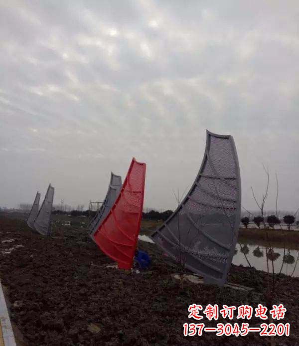 信阳不锈钢抽象帆船雕塑