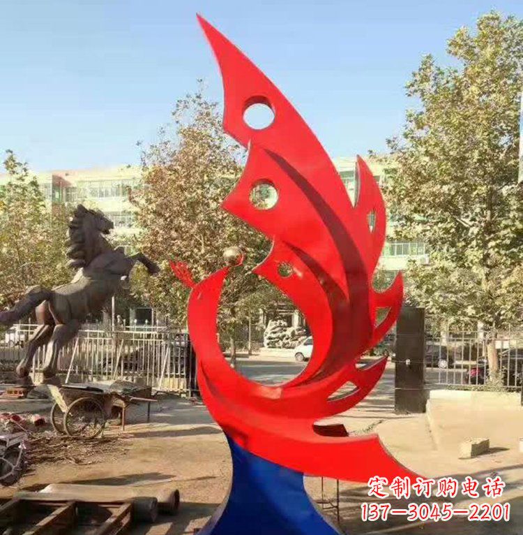 信阳艺术精美的不锈钢凤凰雕塑