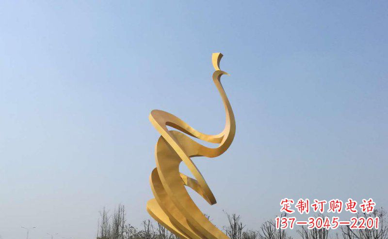 信阳抽象凤凰不锈钢雕塑
