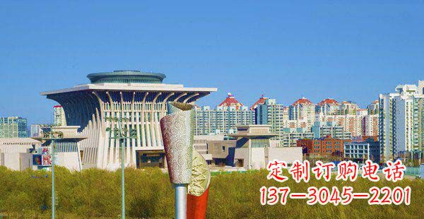 信阳高端特色不锈钢抽象火炬雕塑