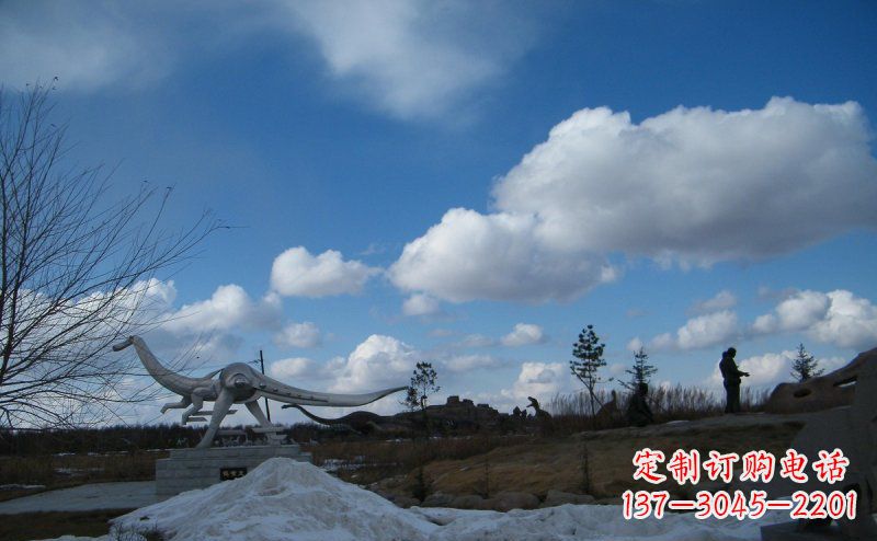 信阳超大不锈钢动物恐龙雕塑