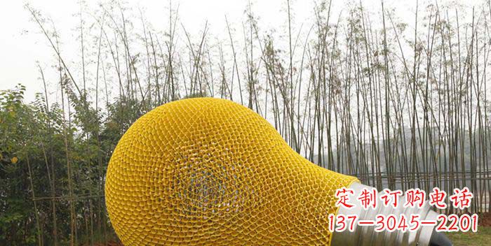 信阳大型不锈钢灯泡雕塑