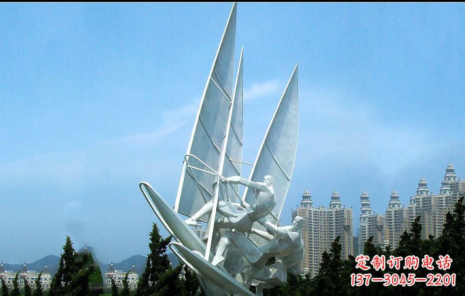 信阳不锈钢帆船比赛雕塑