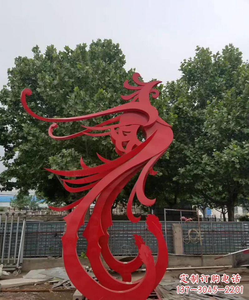 信阳产品名称浪漫传情不锈钢凤凰雕塑