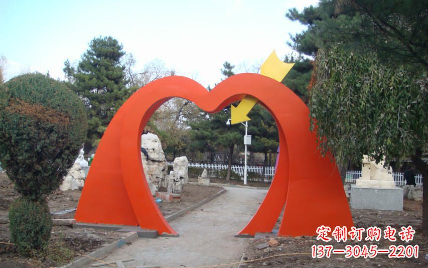 信阳高雅大气的不锈钢拱门雕塑