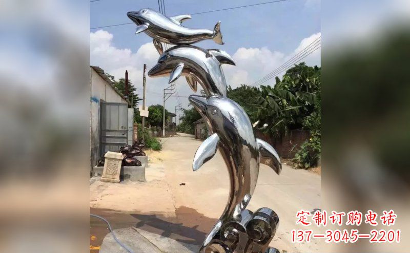 信阳产品名称优雅海豚雕塑