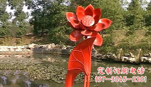 信阳精美不锈钢荷花雕塑