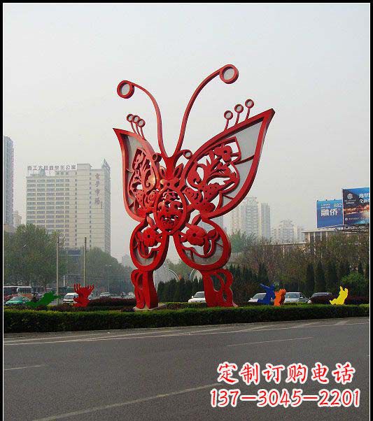 信阳大型不锈钢蝴蝶雕塑