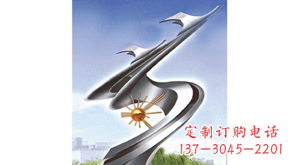 信阳展翅飞翔伊甸园不锈钢翅膀雕塑