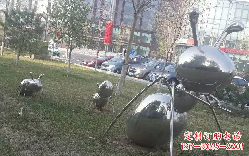 信阳中领雕塑—不锈钢蚂蚁雕塑
