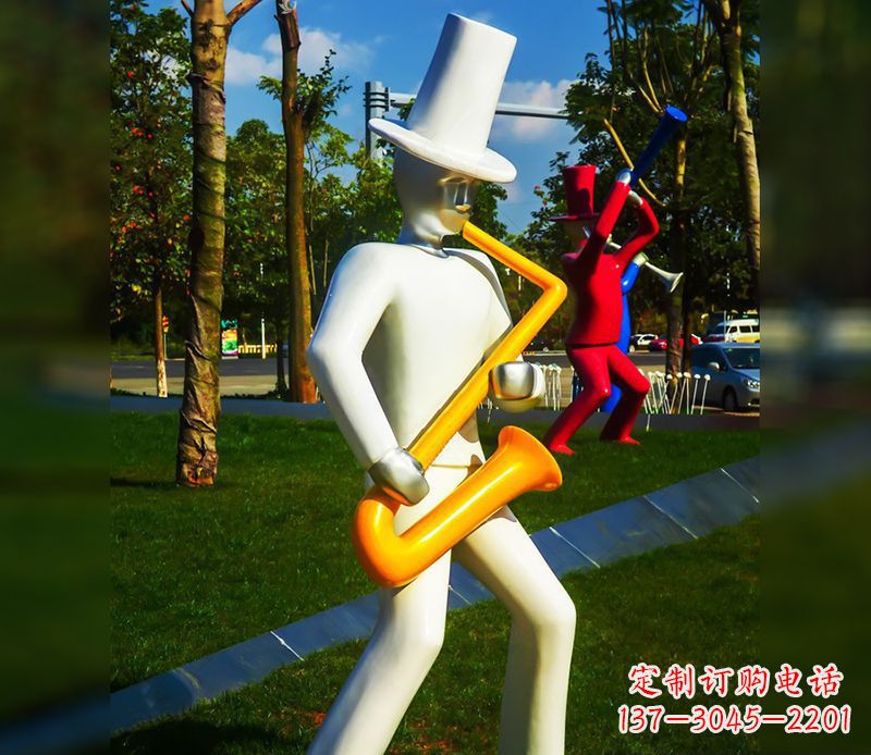 信阳精美的萨克斯不锈钢雕塑