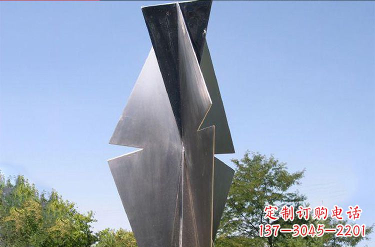 信阳不锈钢树叶雕塑更新公园景观