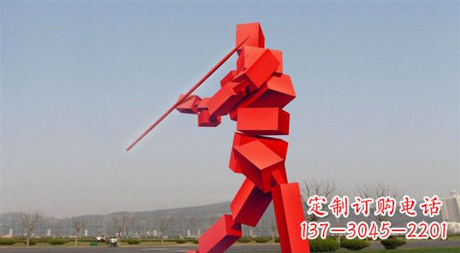 信阳定制不锈钢标枪雕塑