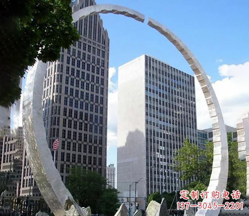 信阳金属圆环景观雕塑