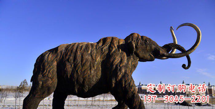 信阳优雅高贵的静谧大象铜雕