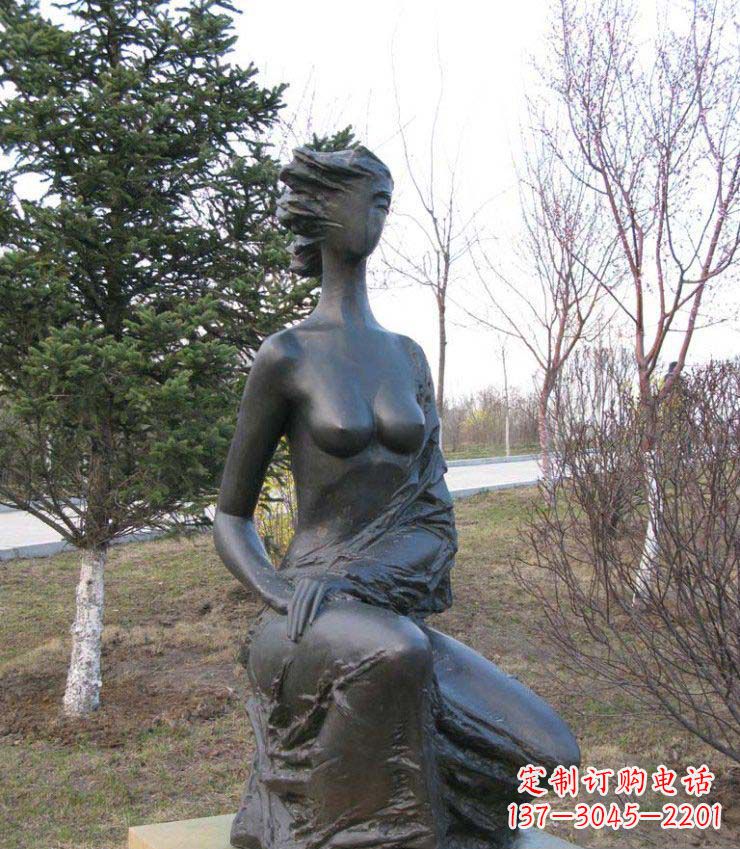 信阳庄重美丽的女人铜雕塑