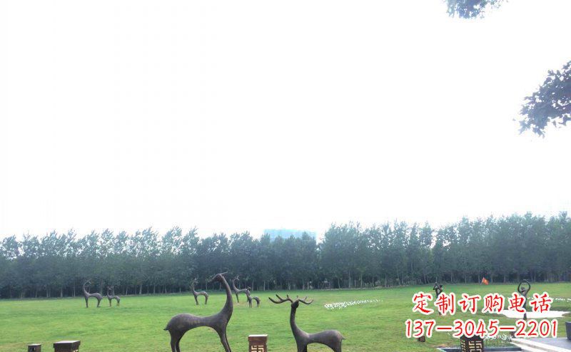 信阳定制铜动物雕塑 – 小鹿