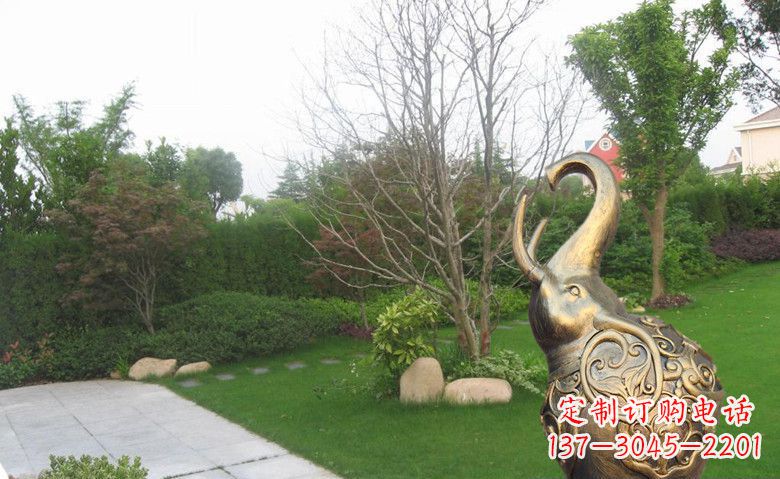 信阳公园装饰用铜制小象雕塑