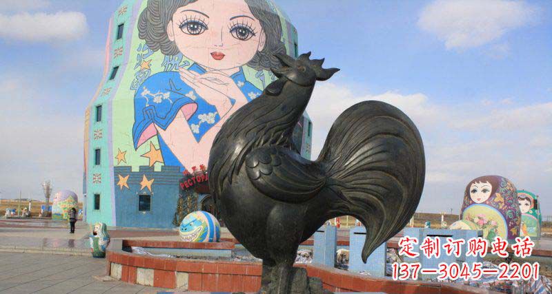 信阳艺术精美的公鸡雕塑