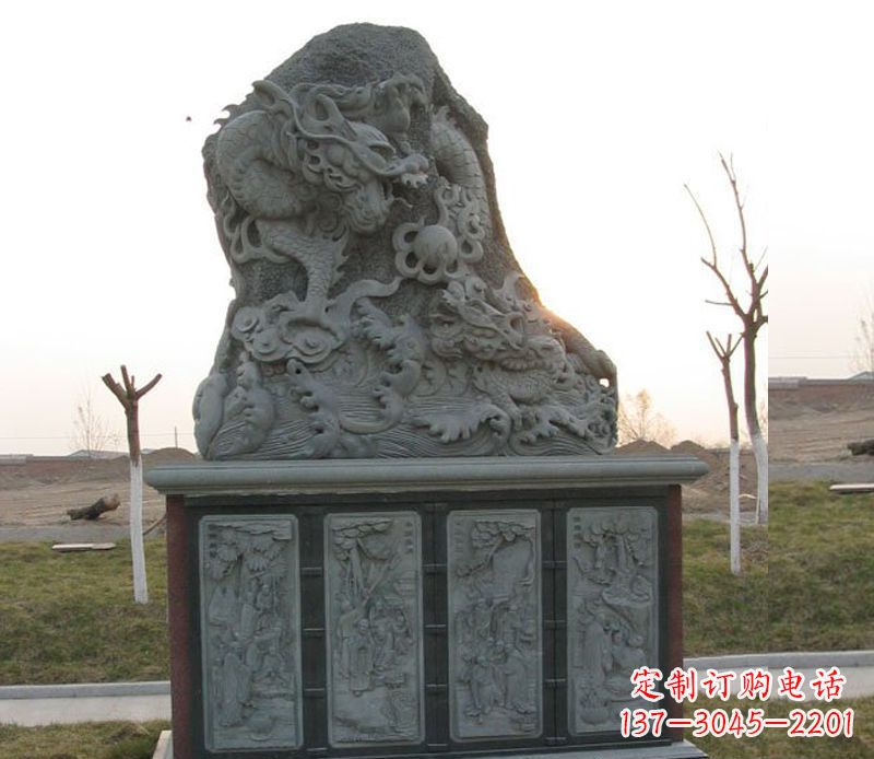 信阳精美的大理石龙雕塑