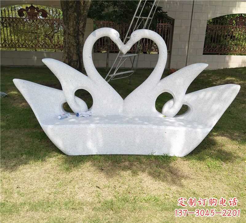 信阳精美大理石天鹅雕塑