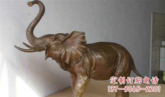信阳优雅大象招财铜雕