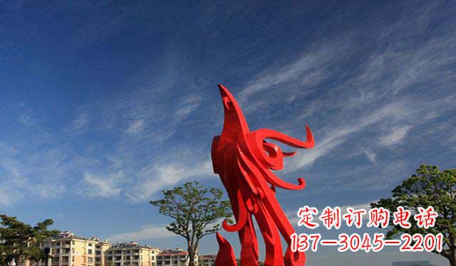 信阳精美不锈钢凤凰雕塑