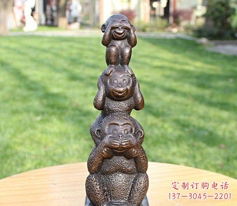 信阳高品质铜雕罗汉叠罗汉塑像