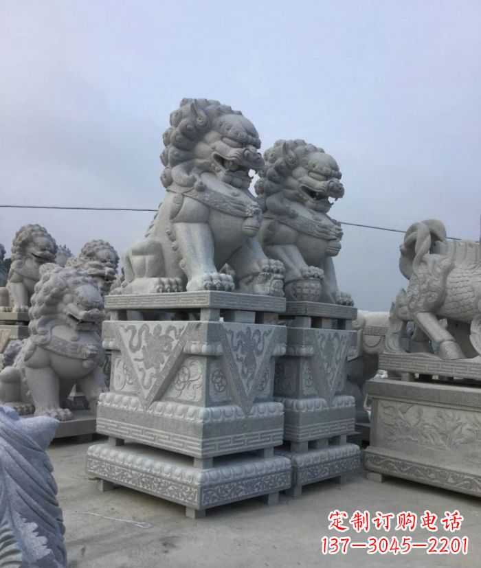 信阳大理石狮子石雕