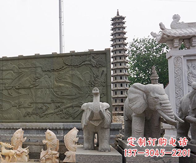 信阳艺术级大象石雕