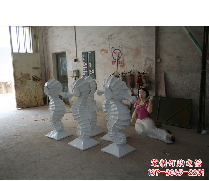 信阳公园动物海马石雕
