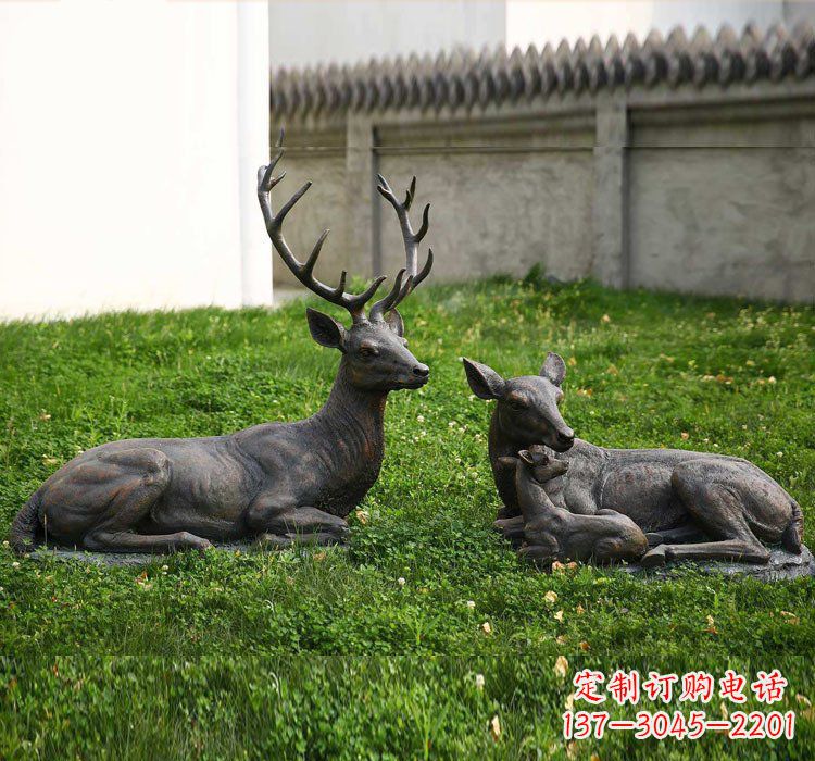 信阳精美梅花鹿铜雕