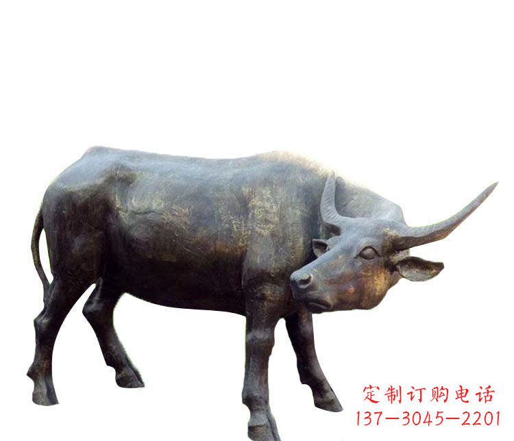 信阳公园动物水牛铜雕