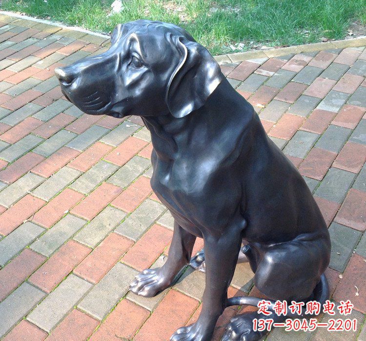 信阳公园动物铜雕狗