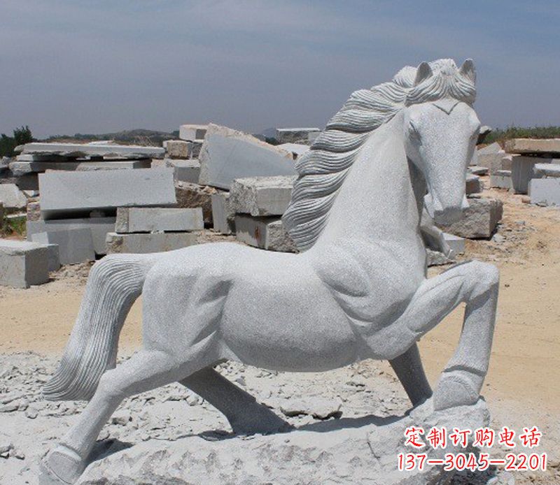 信阳公园动物小马雕塑