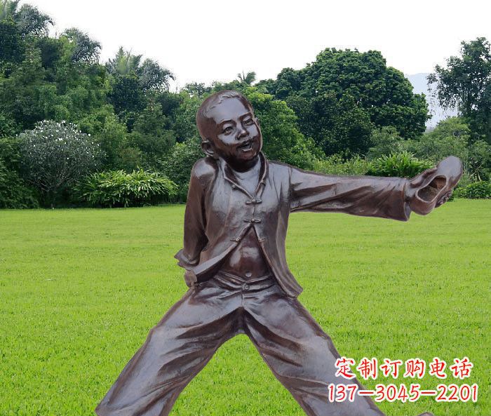 信阳优雅动人的儿童铜雕