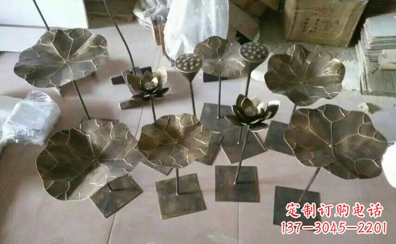 信阳精美荷叶锻铜雕塑
