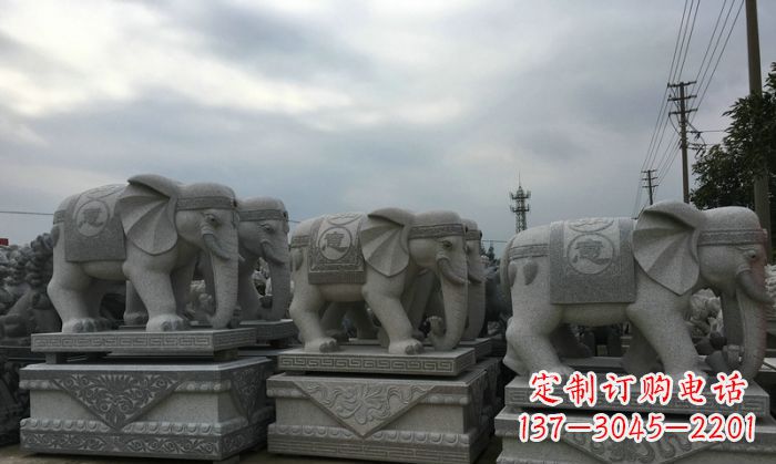 信阳公园仿古大象动物石雕