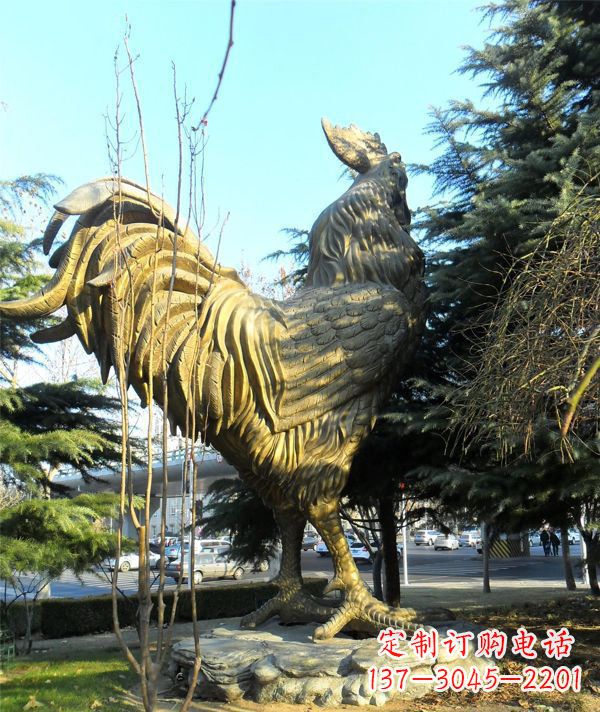 信阳艺术级公鸡大型铜雕