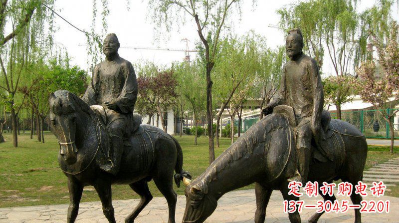 信阳浪漫动人的骑马雕塑