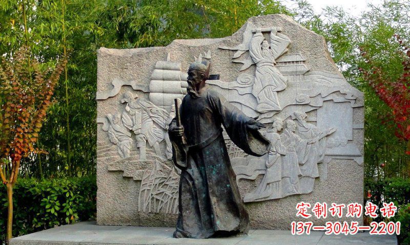 信阳海瑞古代名人铜雕领雕塑定制