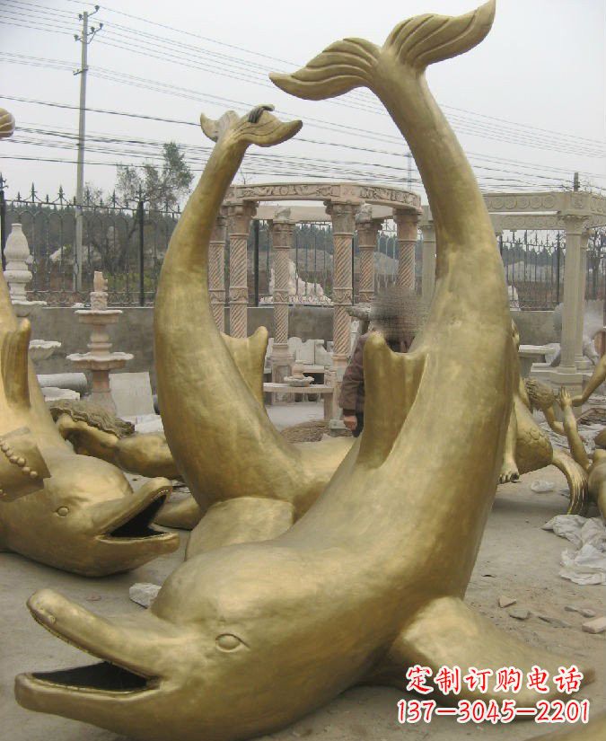 信阳海豚铜雕 精美装饰